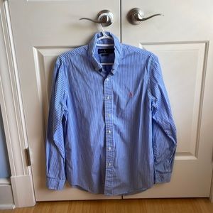 Ralph Lauren Button Down Blue/White Size M